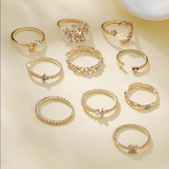 🔥Moon and Star Rings Set - Picture 3 of 4